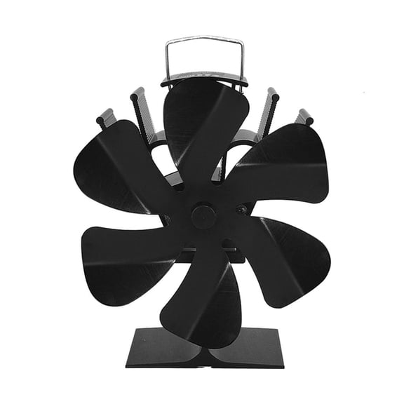 CEORPER Efficient Fan Fireplace Fan 6-Blade for Gas Pellet Wood Log Burning Stove 6-Blade Heat Distribution Quiet Fireplace