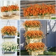 thumbnail image 6 of Viworld 6 Bundles Artificial Daisy Mums Flowers Outdoor Fake Fall Flowers for Decoration No Fade Faux Plastic Autumn Flower Garden Porch Window Box Decor (Orange), 6 of 8