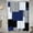 Navy Blue, variant on Black and White Shower Curtain Mordern Geometric Gray Shower Curtains for Bathroom 72 x 72 Inches