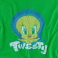 thumbnail image 2 of Looney Tunes Tweety Swirl Women's T Shirt, Kelly Green, Small, 2 of 6