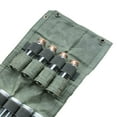 thumbnail image 1 of Bolsa De Almacenamiento De Botella De Condimento Bolsa de almacenamiento de botella de condimento de 9 agujeros Bolsas de lona para tarros de especias para acampar (verde militar) Tmvgtek Para Estrenar, 1 of 9