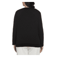 thumbnail image 2 of Rafaella Plus Size Split Neck Chain Detail Long Sleeve Top - Black, 2 of 2