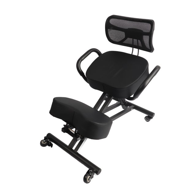 Back Support Kneeling Chair, Firm and Kneeling Chair with Cushion Orthopaedic Stool for Banking for Home Task for Office for Meeting Room for Reception