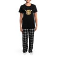 thumbnail image 4 of CafePress - Happy Scottish Highland Cow Pajamas - Women's Short Sleeve Print T-Shirt and Pants Dark Cotton Pajama Set, 4 of 7