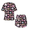thumbnail image 6 of "Wukai Elements Women's Pajama Set - Short-Sleeve Top and Shorts with Elastic Waistband and Pockets for Loungewear, Yoga, and Casual Wear-Small, 6 of 8