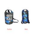 thumbnail image 2 of Toystoory Bolsa de natación impermeable de 15/20L/30L, de saco seco, colores de camuflaje, pesca, canotaje, kayak, almacenamiento, bolsa de Deportes acuáticos Camuflaje Azul Claro 19 x 40 cm, 2 of 6