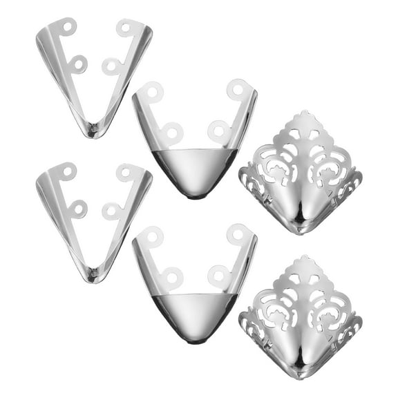 Uxcell 3Pairs High Heel Toe Protection Metal Shoes Pointed Cap Cover Elegant Replacement for Women High Heel Boot Repair Decoration Protection, Silver Tone