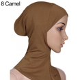 thumbnail image 2 of Soft Solid Color Women Full Cover Scarf Cap Underscarf Neck Head Bonnet Hat, 2 of 8