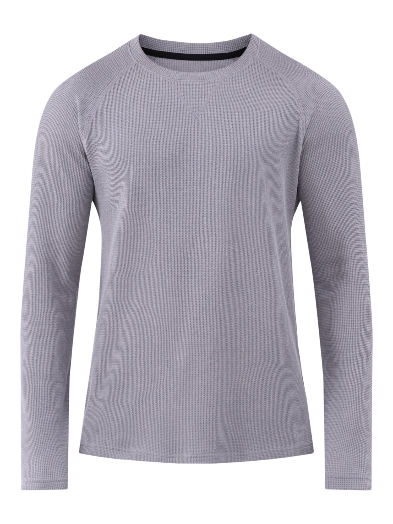 Athlux Men's Waffle Crewneck Pullover with Long Sleeves, Size S-3XL