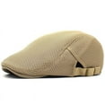 thumbnail image 4 of Gorra de malla de verano para hombre, boina de malla, transpirable, para exteriores, parasol, color sólido, informal, para viajes, 4 of 5
