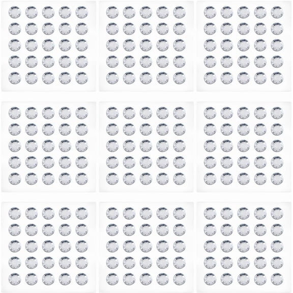 250PCS Clear Self Adhesive Acrylic Rhinestones Bling Stickers 10mm Plastic Round Face Gems Stick on Body Eye Hair Jewels for DIY Cards Invitations Crafts Makeup Clothes Shoes Bags 1bag