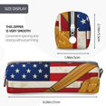 thumbnail image 3 of Honeii American Flag And Baseball Pattern Pencil Case, Pencil Pouch, Pencil Case Small, Pencil Pouch Aesthetic, PVC Pencil Pouch, Pencil Bag, Makeup Pouch, 3 of 7