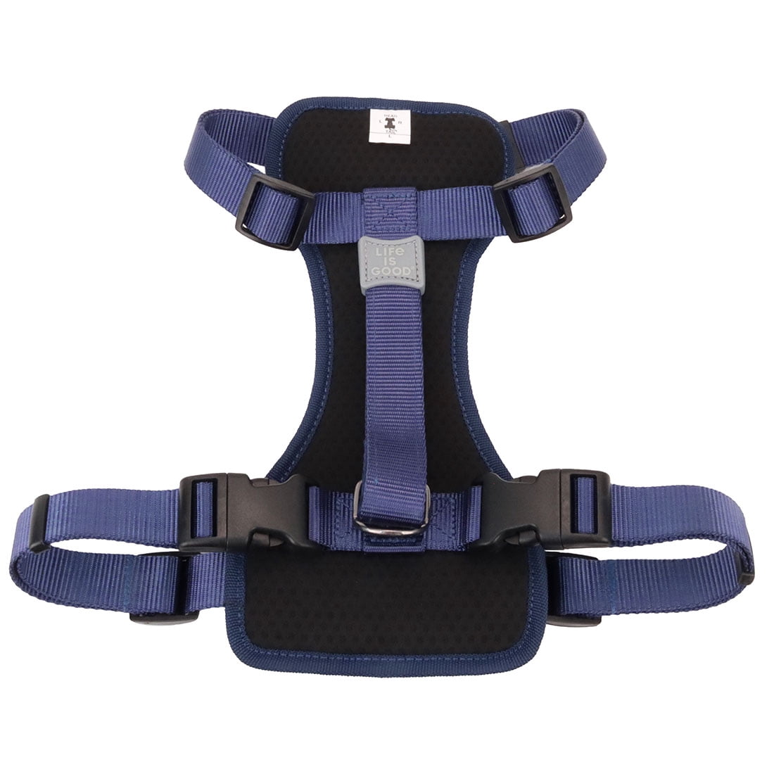Life is Good® Canvas Overlay Dog Harness, Blue Good Vibes, 5/8" x 16"-24" (Small)