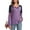 Purple Blue, variant on Anyjoin Women's Long Sleeve Tunic Tops V Neck Color Block Tops Loose Casual Blouse