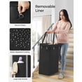 thumbnail image 4 of Cesto de ropa SONGMICS Rolling con ruedas, 90 L, tinta negra, 4 of 7