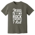 thumbnail image 4 of Jesus Is My Rock T-Shirt – Christian Faith Shirt for Men | Bold Religious Statement Tee, 4 of 7