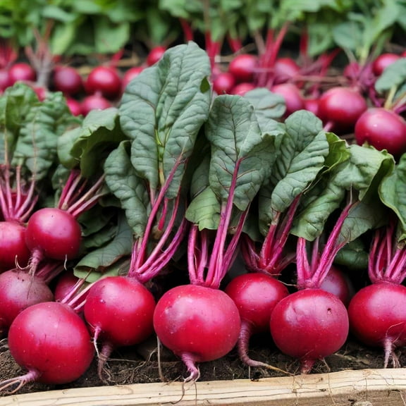 3 Pack – Ruby Queen Beet, Non-GMO Heirloom Vegetable Seeds (3g Per Pack, Approx. 378 Seeds Total)