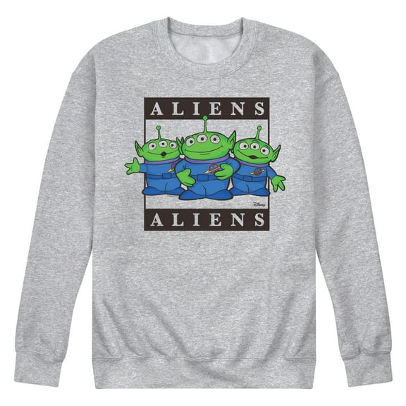 Toy Story 4 - Type Block Aliens - Men's Crew Neck Fleece Pullover