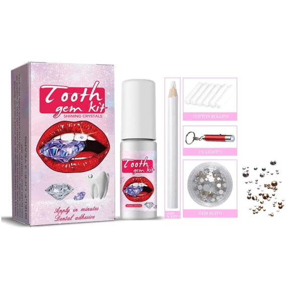 JT Beauty Store Tooth Decoration Glue - Solidified Tooth Water Drill UV Light Hardening - Fashionable Smile 7mL Bottle Tooth care Personal Care Clearance Purple