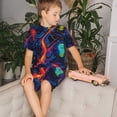 thumbnail image 4 of Fotbe Neon City Map Pijama Estampada de 2 Piezas para Niños – Ropa de Dormir de Manga Corta Cómoda para Niños y Niñas, Camiseta y Shorts de Algodón-4X-Large, 4 of 6