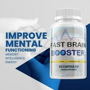 (2 Pack) Fast Brain Booster - Dietary Supplement for Focus, Memory, Clarity, Energy - Advanced Cognitive Support Formula for Maximum Strength - 120 Capsules