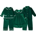 thumbnail image 5 of Venta caliente de ropa familiar unisex a juego, conjuntos de pijamas navideños de terciopelo suave para niños y niñas, conjuntos de pijamas navideños con volantes para bebés, 5 of 5