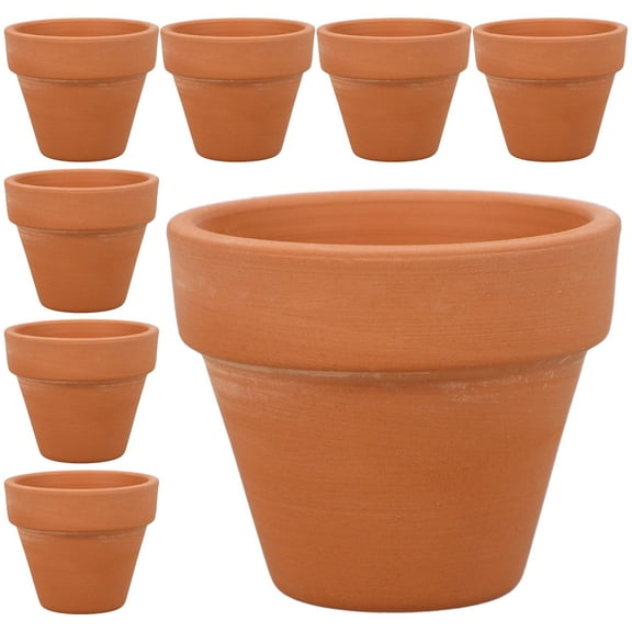 Worgeous  10 Pcs Succulent Flower Pot Terracotta Plants Clay Crafts Office