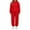 Red_#01, variant on Nokdvo Women Sets 2 Piece Outfits Fall Trendy Long Sleeve Casual Hoodie Sweatsuit Ribbed Pants Tracksuits with Pockets,Dark Green XL