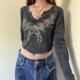 thumbnail image 3 of Camiseta de canalé con cuello redondo Only M para mujer Noos JRS manga larga Kuyhfg Bienvenido a Kuyhfg, 3 of 5