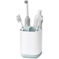thumbnail image 1 of Elegante portacepillos de dientes, organizador de baño con compartimentos desmontables, base de drenaje antideslizante para un almacenamiento seguro e higiénico, diseño ventilado para un secado, 1 of 4