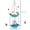 Sky Blue, variant on SCNOR 2-in-1 Hanging Solar Bird Feeder with Water Fountain, Dual Tier Outdoor Wild Bird Bath & Seed Tray, Eco-Friendly Solar Powered Circulating Waterer, Decorative Pink