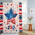 thumbnail image 2 of Bathroom Shower Curtain USA 250 Years Independence Day Flag Star Waterproof Shower Curtains with Hooks, Fireworks Design Bath Curtains Bathtub Curtain Home Decor 72x72in, 2 of 9