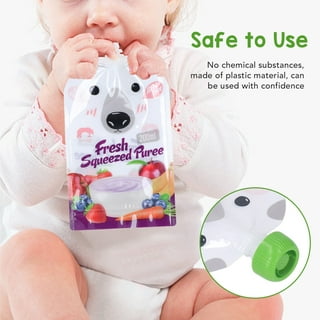 Custom Stand up zipper bag for baby food home-made baby food storage pouch  FDA Refillable Toddler Squeeze Pouch for Kids Washable Freezer Safe  Homemade Manufacturer and Supplier