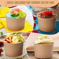 thumbnail image 6 of 110 Pack 12 oz Kraft Paper Dessert Bowls, Disposable Sundae & Ice Cream Cups, Leak-Resistant for Hot/Cold Snacks, Party & Baby Shower, 6 of 7