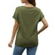 thumbnail image 5 of Corto para las Mujeres Casual Verano 2025 Pascua Impresión V-Cuello Camiseta, Ligero 95% Poliéster 5% Spandex Top para Toda la Temporada Hogar Y Diario, 5 of 7