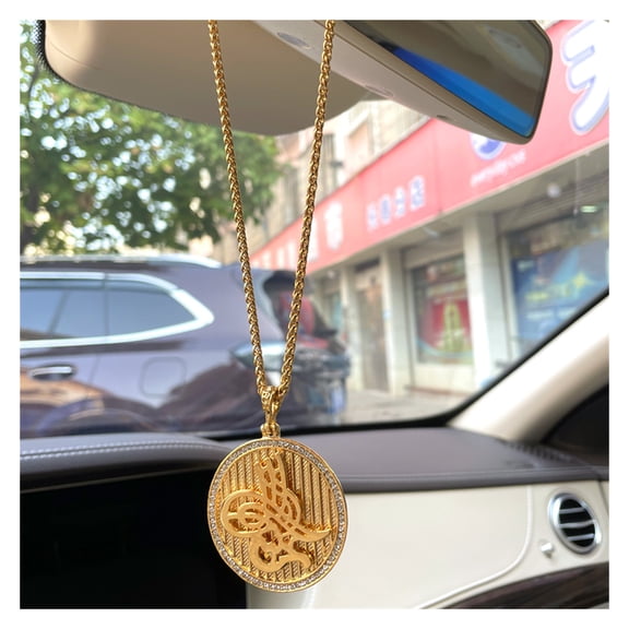 Islamic Car Hanging Pendant - Ottoman Turkish Style 45 cm Chain - Quranic Car Decor & Accessories for Muslim Drivers