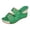 Green, variant on Womens Double Buckles Wedge Dressy Slides Sandals 2026 Trendy Casual Studded Espadrilles Platform Chunky High Heels Dress Slip on Summer Shoes for Ladies White Size 9.5
