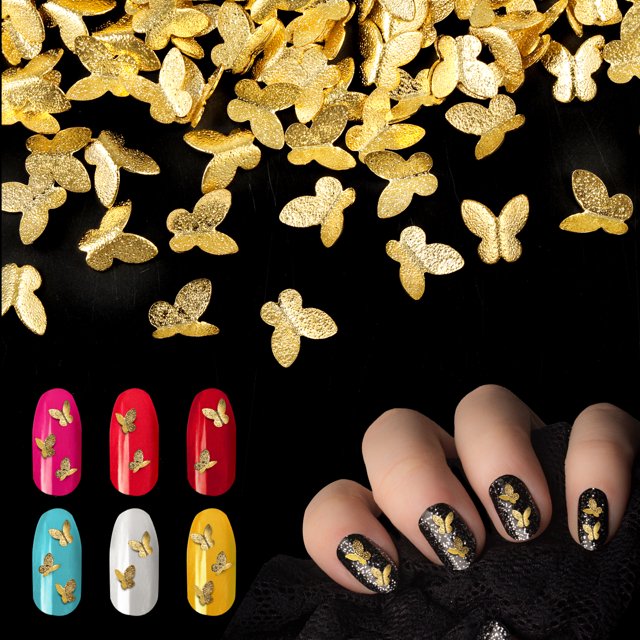 Jumpingount 150 Uds. De pegatinas para uñas, accesorios brillantes para uñas, decoración bonita para uñas, adorno de modelado 3d, calcomanías Juegos de manicura Jumpingount BFH000764-00