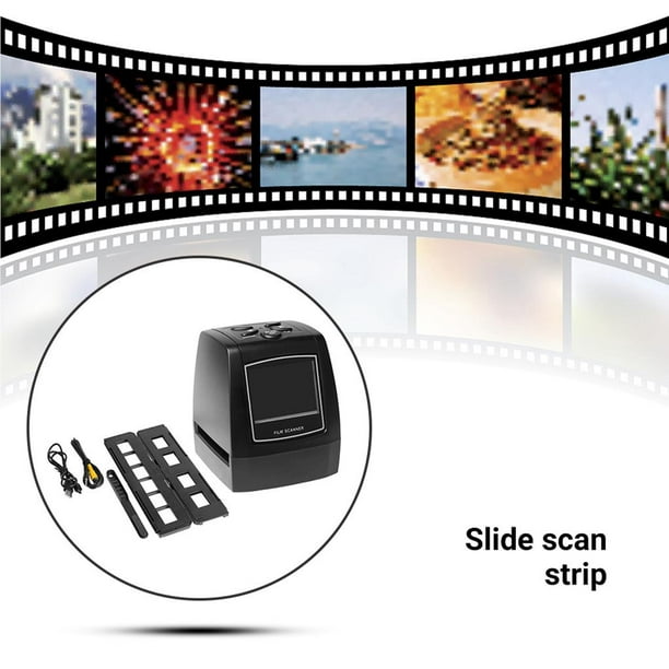 Scanner de Film Négatif Protable 35mm 135mm Slide Film Convertisseur Photo  Visionneuse d'Image Numérique avec 2,4 Logiciel de Montage Intégré LCD 