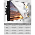 thumbnail image 7 of Outdoor TV Cover 30 to 32 Inch Weatherproof, Yellow Blue Floral Waterproof TV Screen Protector for Outside Decor with Zipper and Pocket 30"L x 19"H&nbsp; , Country Botanical Leaf White, 7 of 7