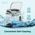 thumbnail image 5 of Simzlife Countertop Ice Maker with Handle,Portable Ice Machine with Basket and Scoop, 9 Bullet Ice In 6 Mins, 26Lbs/24H, Self-Cleaning, 5 of 9