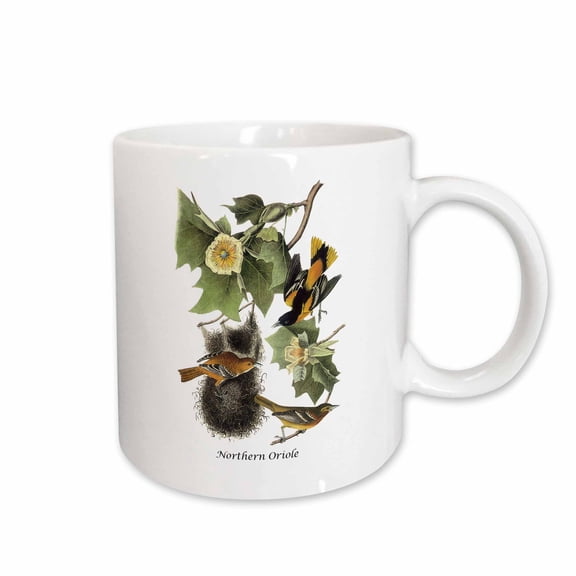 3drose, Northern Oriole by John James Audubon, 11oz Mug