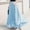 Sky Blue, variant on YSUEJPF Women's Chiffon Maxi Skirt Pleated Elastic High Waisted Flowy Skirts Layered Swing Long Skirts