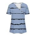 thumbnail image 3 of XuJwPNcy Short Sleeve Shirts for Women V-Neck Tops Loose Casual Summer Tees Button down Blouses Fashion Summer Tunic, 3 of 5