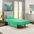 thumbnail image 2 of Nestl Twin Sheets Sets, 3 Piece Instantly Soft, Deep Pocket Twin Bedding, Soft Microfiber Kids Bedding Set, Mint, 2 of 9