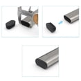 thumbnail image 4 of 100 tapas de extremo de plástico de 15 x 30 mm para patas de muebles, tapas de extremo ovaladas para patas de silla de plástico, para tubos ovalados., 4 of 5