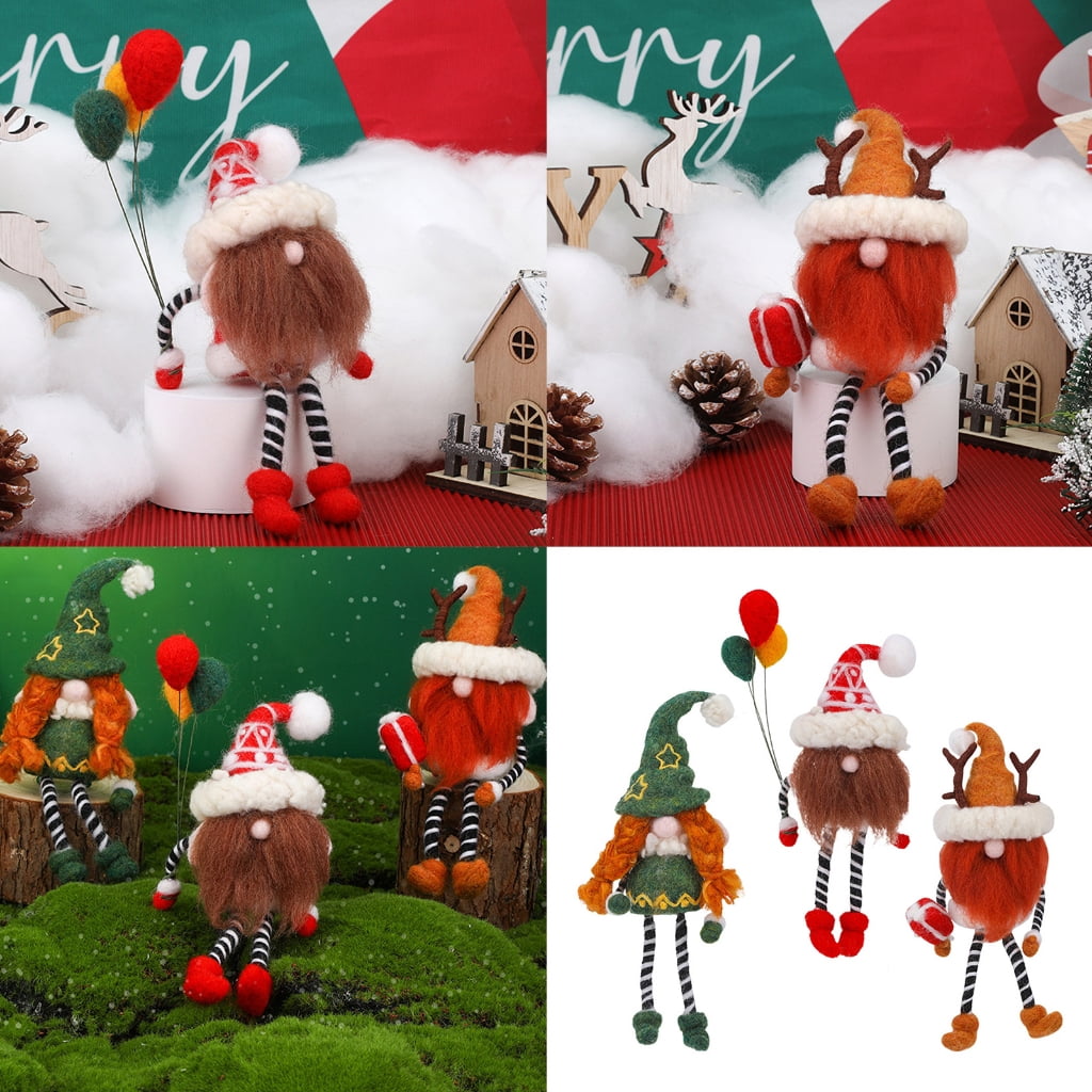 JZROCKER Gnomes Needle Felting Starter Kits Handmade Needle Felting Kits Wool Needle Felting Tool Kits with Felt Tool