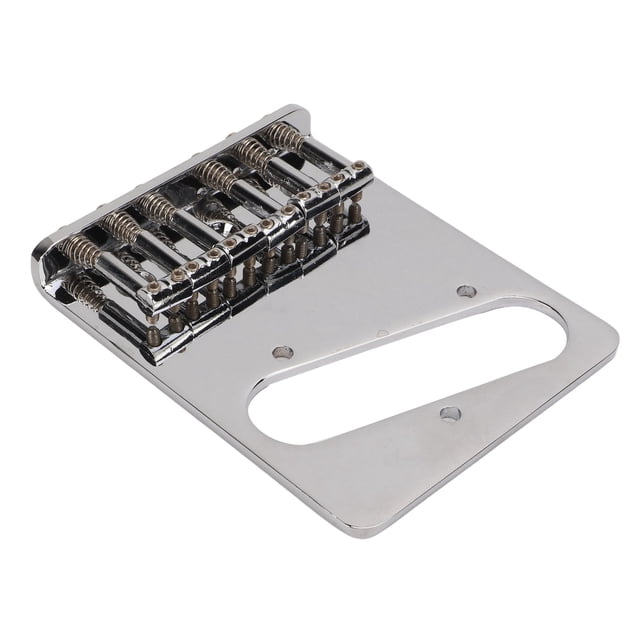 Puente De Guitarra Eléctrica, Fácil De Instalar Ajuste De Altura Y Paso 6 Puente De Sillín De Metal Para Instrumentos De Cuerda ANGGREK 6 Saddle Guitar Bridge