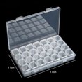 thumbnail image 4 of 28 Compartments Jewelry Box Transparent Nail Art Beads Container Empty Storage Case Holder Manicures Organizer (White), 4 of 7