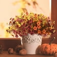 thumbnail image 4 of BITOUSHI Artificial Fake Fall Plants Flowers for Outdoor Outside Decoration,12 Bundles Faux Silk Colorful Daisy UV Resistant Look Real No Fade for Front Door Porch Patio Yard Balcony Autumn Decor, 4 of 5